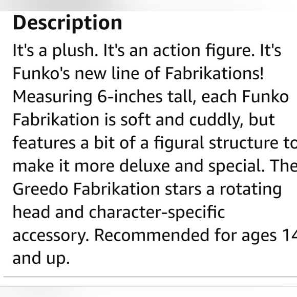 Star Wars Soft Sculpture by Funko Greedo - Picture 3 of 5